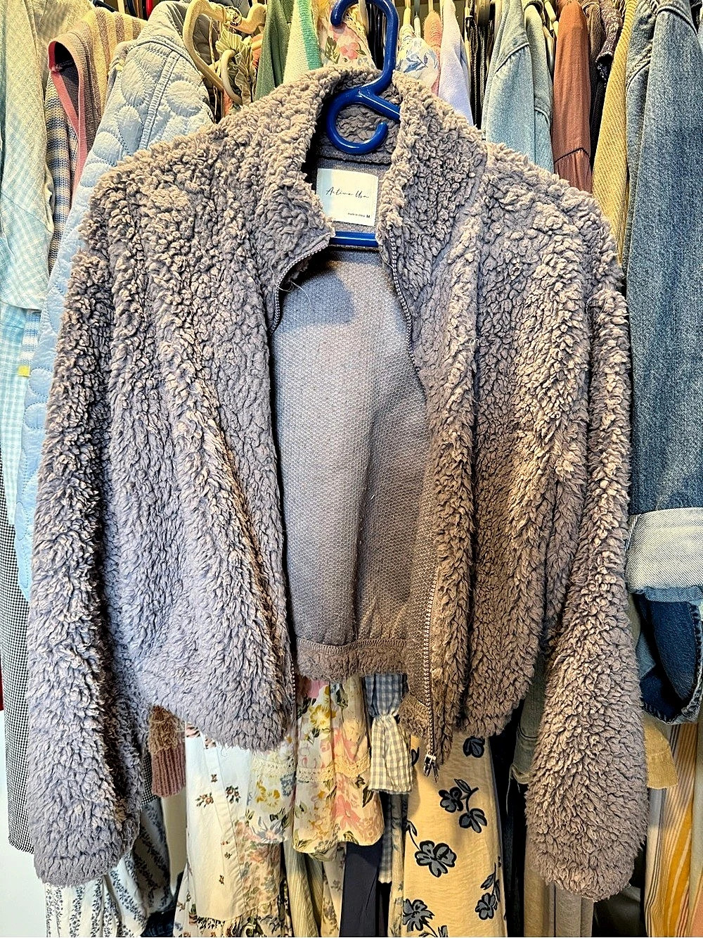 Muted dusty purple Teddy Jacket
